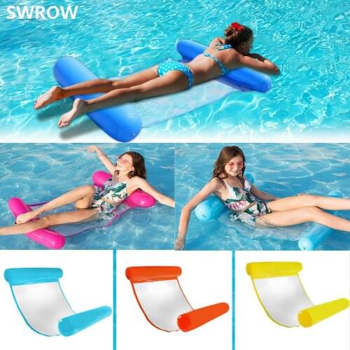 Summer inflatable foldable floating row swimming pool water hammock sea swimming ring swimming pool party toy deck chair