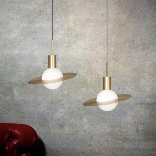 UFO Metal Glass Pendant Light industrial lamp dining room furniture Nordic Gate Lamp