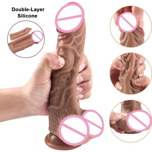 Male Artificial Penis With Suction Cup Huge Realistic Dildos For Women Masturbation Real Penis Silicone Adult Sex Toys Lesbian
