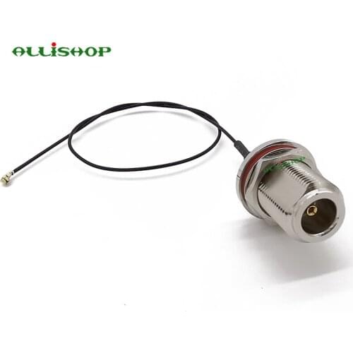 N Type Female Bulkhead to UFL/IPX RF 1.13 Cable Assembly N Jack to IPX Cable For PCI Wifi Card Wireless Router