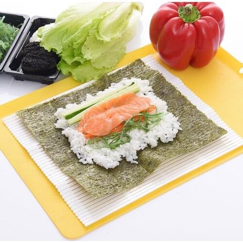 Sushi Maker Kit Rice Roll bamboo Mold Kitchen DIY Mould Roller Mat Rice Paddle FBE3