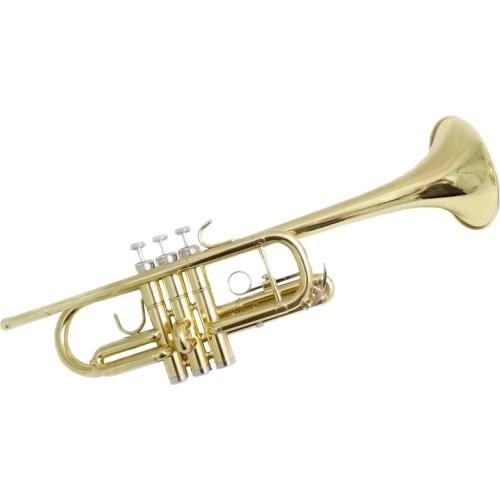 C Flat Trumpet with case and mouthpiece yellow Brass musical instruments trumpets
