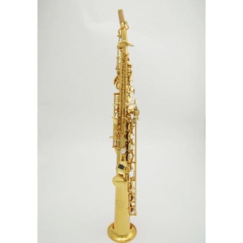 Cadeson S108GL Professional Woodwind Saxophone New B Flat Soprano Sax With Straight Curved Mouthpiece Gold Plated Saxofone