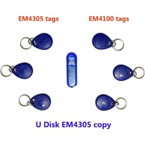 RFID 125Khz Copy U disk with software ID Card Copy writer 3pcs copied EM4305 Tag 3pcs em4100 tags,min:1pcs