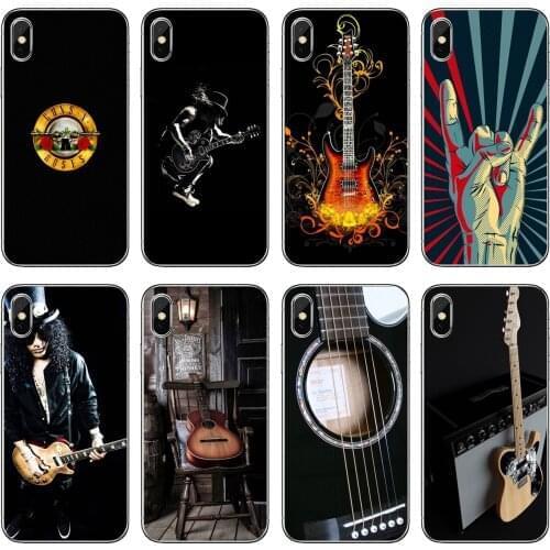 Silicone Shell Case For Xiaomi mi Redmi Note 3 4 4X 5 6 7 8 8t 9 9s 9t 10 pro lite guitar-rock-music-cartoon