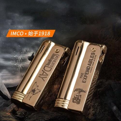 IMCO Pure Copper Vintage Grinding Wheel Nostalgia Windproof Men Kerosene Lighters