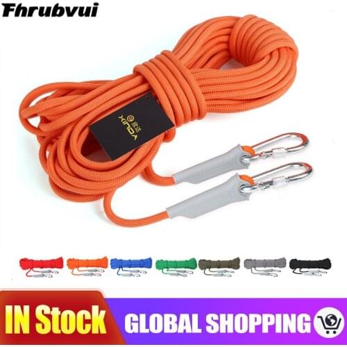 10M Professional Rock Climbing Cord Outdoor Hiking Accessories Rope 9.5mm Diameter 2600lbs High Strength Cord Safety Rope