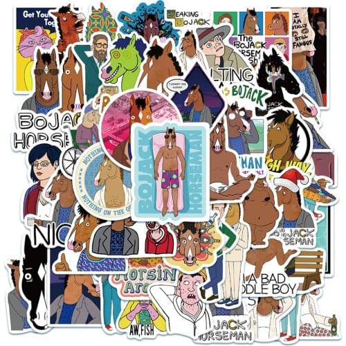 10/30/50PCS Cartoon Animation Horse Face Male Diary Waterproof Graffiti Suitcase Laptop Guitar Toy Decoration Sticker Wholesale