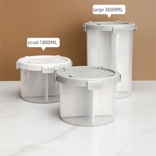 1800ML/3600ML Food Storage Container Plastic Kitchen Refrigerator Multi-layer Multigrain Storage Tank Transparent Sealed Cans