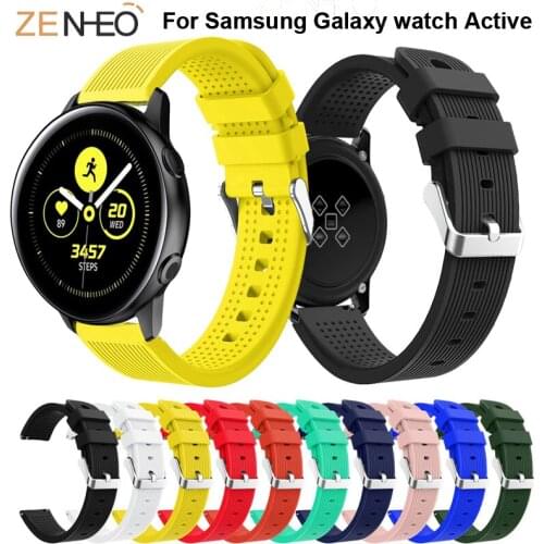 20mm watchbands Silicone bracelet For Samsung Galaxy watch Active watches strap Replace wristband For Samsung Gear sport S2 band