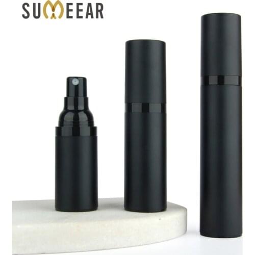 20PCS/lot 15ML 30Ml 50ML Plastic Emulsion bottles spray bottle matte black vacuum bottle Airless Pump Vacuum Container