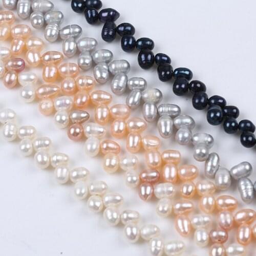 4-5mm Wheat Shape Special Drilled Rice Pearl Strand For Nice Necklace Choker