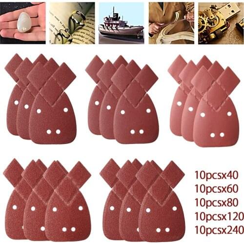 50PC 140mm Sand Disc Pad Polishing Disc Rabbit Ear Sand Pad Sandpaper 40-240 Grit Sandpaper Set Polishing Cleaning Tool NEW