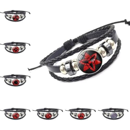 Anime Naruto Itachi Sharingan Hand Chain Cosplay Costumes Accessories Props Akatsuki eyes Bracelet Jewelry Kakashi Sasuke