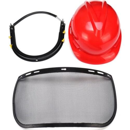 Chainsaw Brushcutter Helmet Safety Hattective Ear Muff Mesh Visor Mask Cap Top