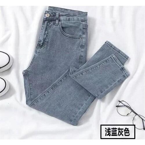 Jeans Woman Pants High Waist Pantalones De Mujer Slim Pencil Pants y2k Stretch Tight Black Pantalon Pour Femme штаны женский 32