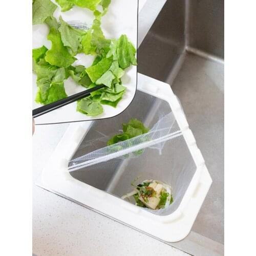5pc Kitchen Sink Garbage Filter Leftover Filter Triangle Hanging Mesh Dump Leftover Filter with 1pc double-sided stickers