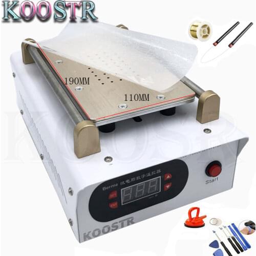 KO-FL01 Built-in Pump Vacuum Metal Body Glass LCD Screen Separator Machine Max 7 inches + Cutting Wire 100M With silicone mat