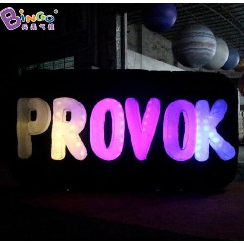 Customized 3X0.5X1.5M balloon logo/ LED lighting inflatable alphabet -inflatable toy