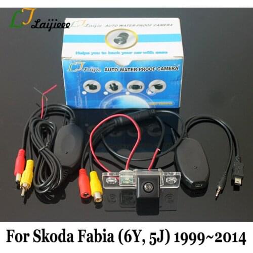 Reverse Camera For Skoda Fabia MK1 MK2 6Y 5J 1999~2014 / HD CCD Night Vision / RCA AUX Interface Wireless Car Rearview Camera