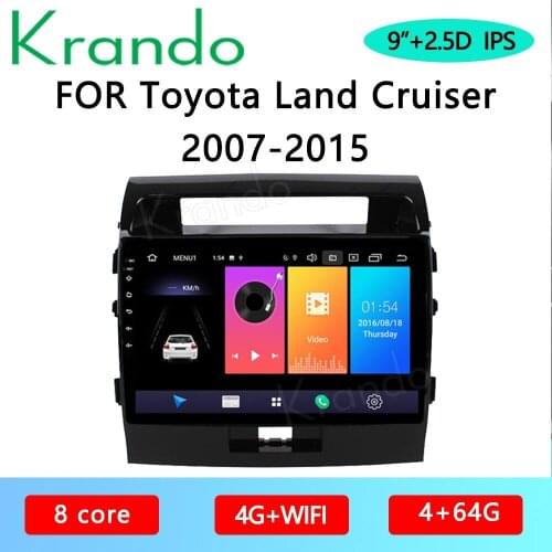 Krando Android 10.0 9" IPS Full Touch car radio navigation for Toyota Land Cruiser 2007-2015 Audio GPS Navi Player DSP Carplay
