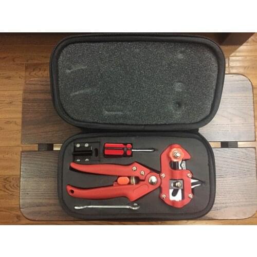2015 NEW Product 1 Set Professional Red Color Gardening Pruner Shear Grafting Cutting Scissors Secateur Grafting Machine Tools