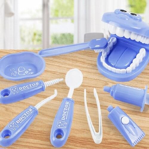 9 pieces Children Simulation Oral Dental Nurse Game Medical Kit Educational Role Playing Learning Toy