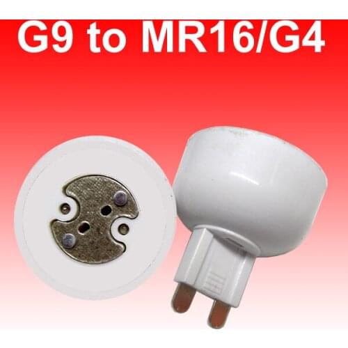 10pcs/lot Free shipping G9 to MR16 G4 G5.3 lamp base socket holder convert screw lamp holder converter adapter connector