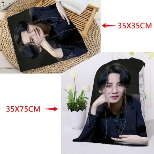 Yoon Jeong Han Towels Square rectangle Towels Size 35x35cm 35x75cm Microfiber Fabric Face Towel Custom logo