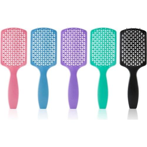 Hair Scalp Massage Comb Hairbrush Women Wet Curly Detangle Hair Brush for Salon Hairdressing Styling Tools