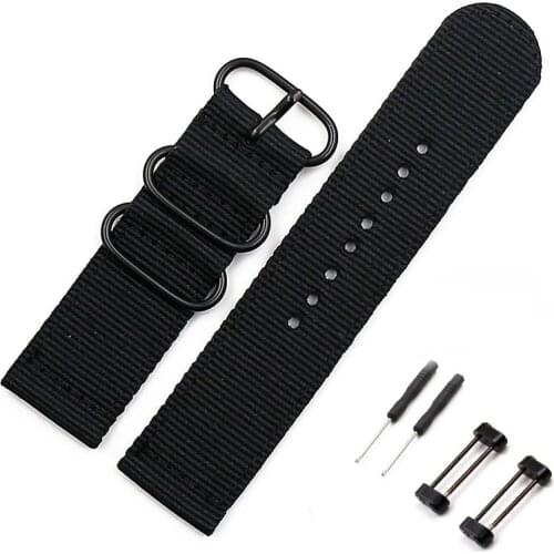 Nylon strap mens watch accessories pin buckle for Suunto core strap 24mm outdoor sports waterproof female bracelet watch band
