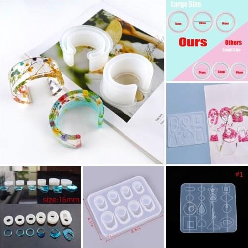 Rings Bracelet Resin Silicone Mold UV Resin Bracelet Epoxy Resin Molds DIY Crystal Epoxy Mold Resin Earring Pendant Mold Casting