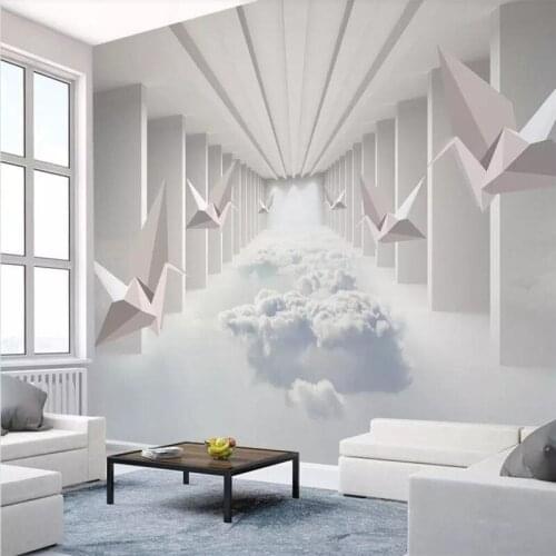 Thousands of paper cranes 3d background wall professional murals manufacturers wholesale wallpaper custom poster photo wall