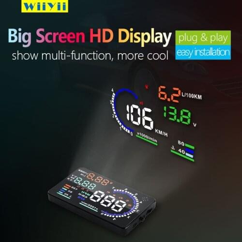 Wiiyii Universal A8 Car HUD Head Up Display Projector Phone Navigation Smartphone Holder GPS Hud for Any Cars 5.5 Inch DFDF