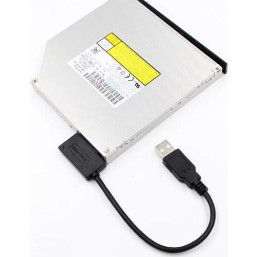 USB Adapter PC 6P 7P CD DVD Rom SATA to USB 2.0 Converter Slimline Sata 13 Pin Adapter Drive Cable For PC Laptop Notebook