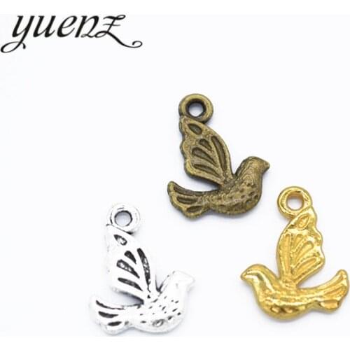YuenZ 40 pcs Antique silver color charms animal bird Zinc alloy Jewelry DIY Charms Pendant Necklace, earring Bracelet D557