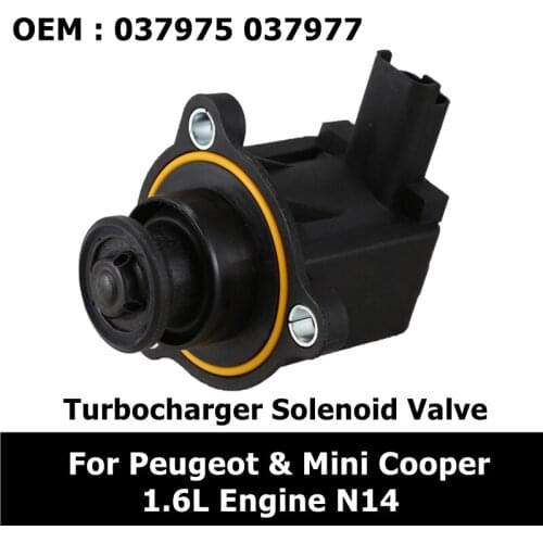 OEM 037975 037977 Turbocharger Solenoid Valve Blow Off Valve Adapter 11657566324 For Mini Cooper 1.6L N14 Peugeot 3008