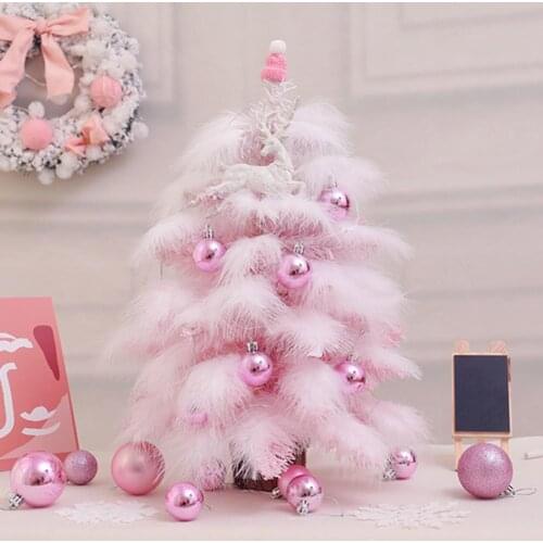 45cm Mini Christmas Tree Decoration LED Light PVC Luminescence Artificial Xmas Trees Table Ornament For Home Accessories 1 Pcs