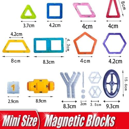 1PC Mini Size Magnetic Blocks DIY Building Blocks Construction Magnet Bricks Educational Kids Toys Children Gifts