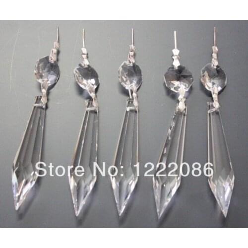 15PCS CLEAR CRYSTAL LAMP CHANDELIER DROP PENDANT PRISMS