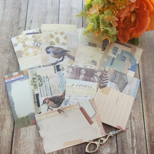 18 Sheets DIY 15 Style 9.3*14.3cm Bird and Manor Design Craft Paper Scrapbooking Creative Paper Gift Use