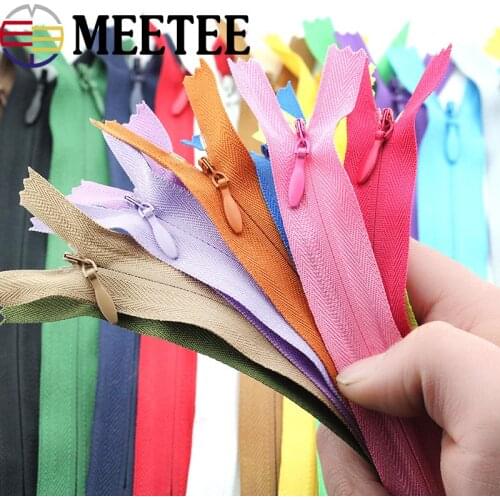 20Pcs 28cm 40cm 50cm 60cm 3# Close-end Invisible Nylon Zippers For Sewing Clothes Bag Pillow Zipper DIY Garment Accessories