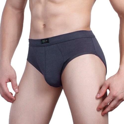 Hot Sales 3pcs Everyday Mens Underwear Modal Sexy Man Briefs Solid Color U Convex Underpants Soft Male Shorts Breathable