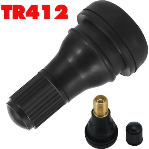 5/10/25/100Pcs TR412 Snap-in Car Tubeless Tyre Valve Stems Rubber Copper Vacuum Tire Air Valve for Auto Motorcycle Moto