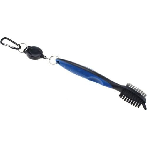 Golf accessories Outdoors club cleaning golf double-sided nylon steel wool dual-use cleaning Keychain Sport clean tools