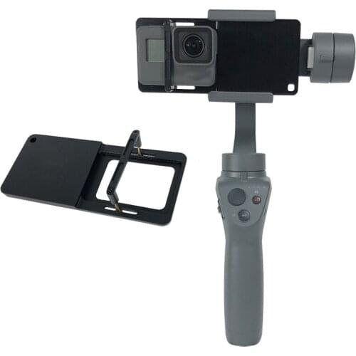 Aluminum Switch Mount Plate Adapter for GoPro Hero 7/6/5 Yi 4K zhiyun Smooth Q/Feiyu Vimble 2/DJI osmo Action Camera accessories