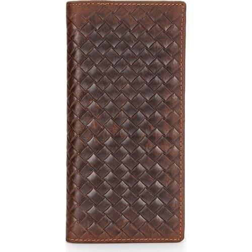 Male Genuine Leather Long Wallet Brand Cowskin Card Holder Purse Mens Hasp Vintage Clutch Bag Free Shipping Handmade