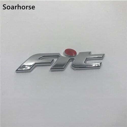 For Honda 2007-2013 Fit Red Dot Emblem Badge Decal Car Tailgate Letters Logo Sticker