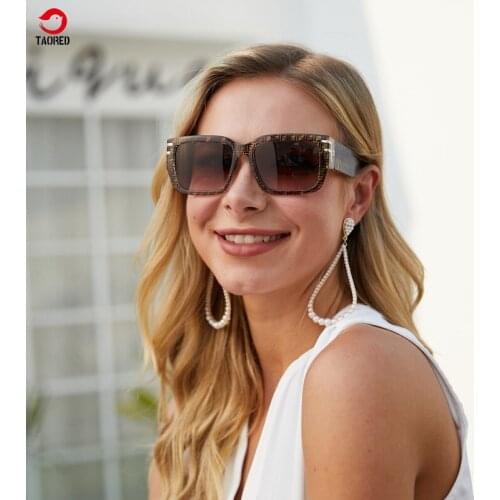 Elegant square woman trendy fashion sunglasses Europe and America luxury design brand outdoor man party travel sunglasses TAORED