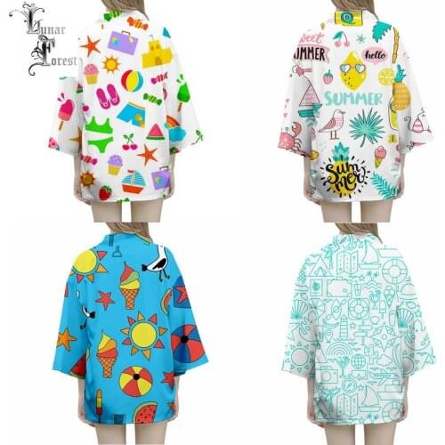 Kawaii Cute Summer Feeling 3D Printing Japanese Kimono Haori Yukata Women/Men Fashion Summer Casual Cool Short Sleeve Streetwear